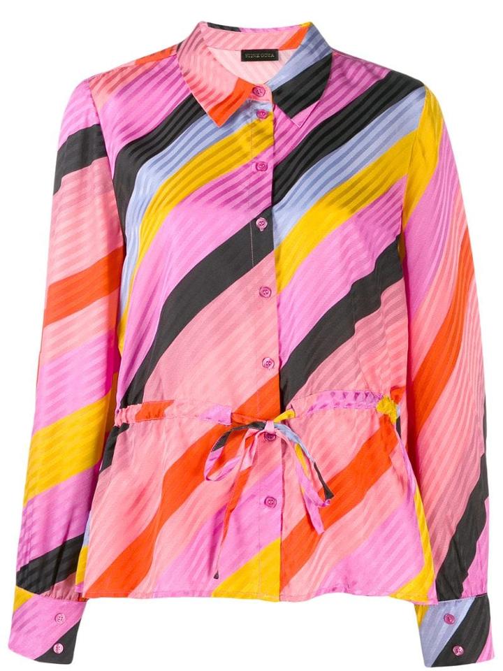 Stine Goya Faith Parallels Silk Blouse - Pink