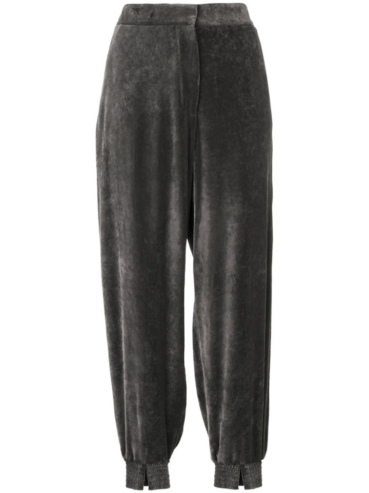 Stella Mccartney Velvet Tailored Joggers - Brown