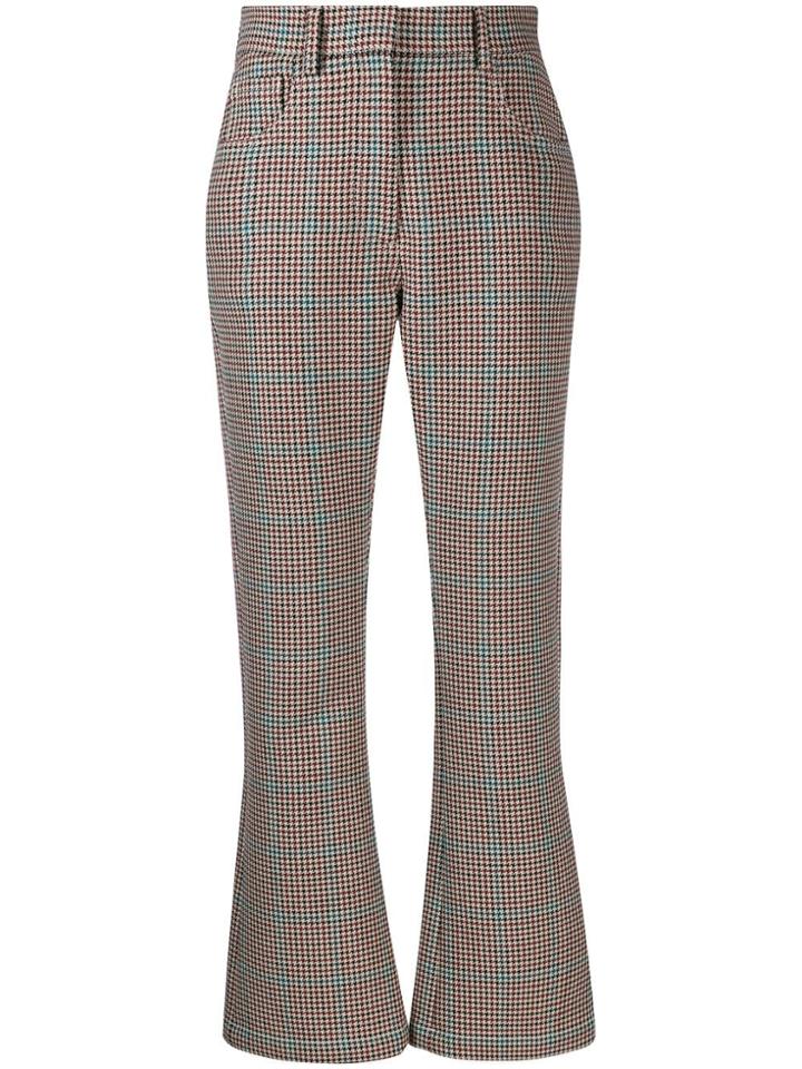 Off-white Tailored Houndstooth Cropped Trousers - Neutrals