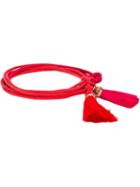 Lanvin Tassel Belt, Women's, Size: Medium, Red, Cotton/polyester/brass/pewter