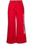 P.a.r.o.s.h. Flare Slogan Trousers - Red
