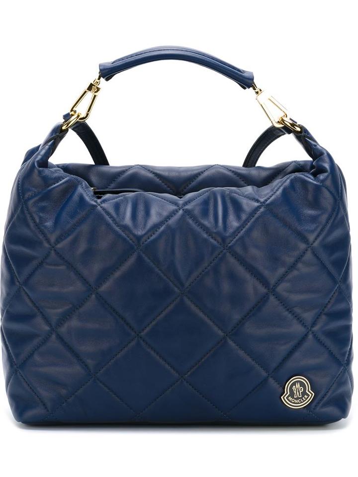 Moncler Felicienne Backpack, Blue, Lamb Skin/polyester/cotton