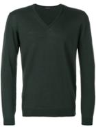 Roberto Collina V-neck Jumper - Green