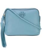 Tory Burch - Embossed Logo Crossbody Bag - Women - Leather - One Size, Blue, Leather
