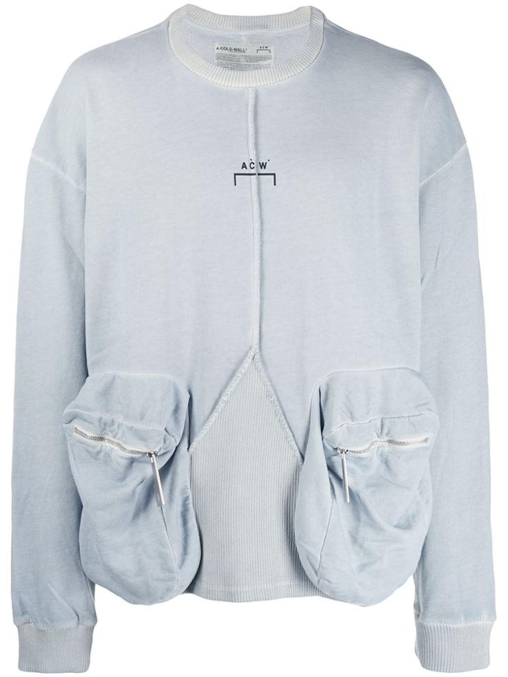 A-cold-wall* Zip Pocket Sweatshirt - Blue