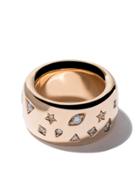 Pomellato 18kt Rose Gold Iconica Wide Band Diamond Ring