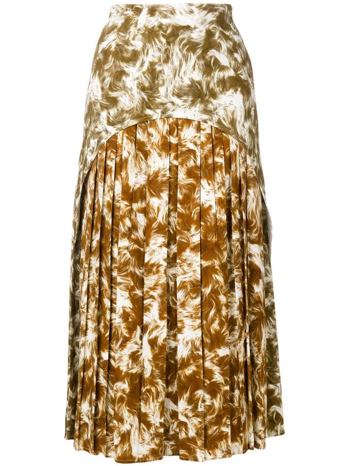 Victoria Beckham Pleated Overlayered Skirt - Nude & Neutrals