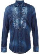 Dsquared2 Distressed Denim Shirt, Men's, Size: 50, Blue, Cotton/spandex/elastane