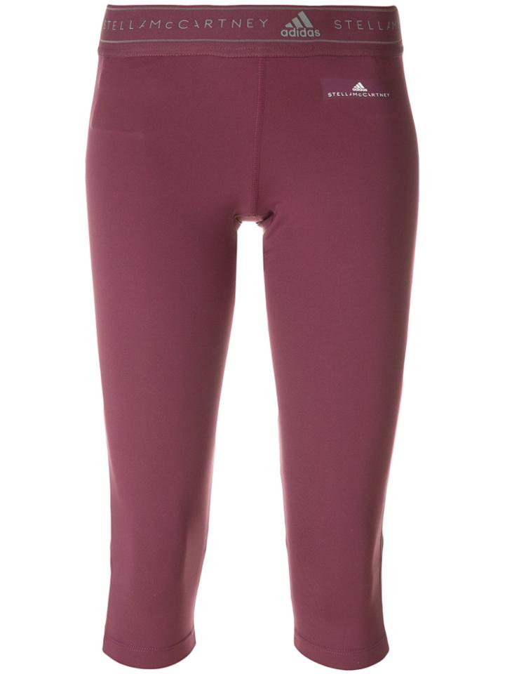 Adidas By Stella Mccartney Cropped Sport Track Pants - Pink & Purple