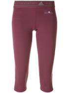 Adidas By Stella Mccartney Cropped Sport Track Pants - Pink & Purple