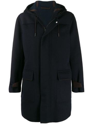 Ermenegildo Zegna Classic Hooded Coat - Blue