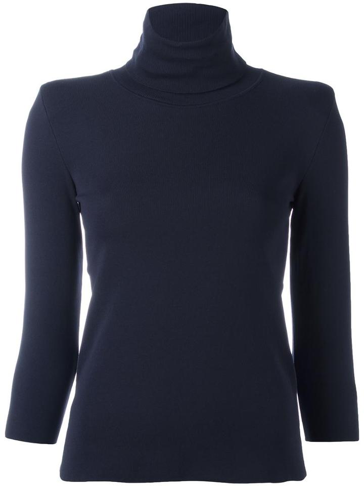 Golden Goose Deluxe Brand Roll Neck Jumper, Women's, Size: Small, Blue, Nylon/spandex/elastane