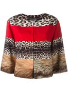 Boutique Moschino Animal Graphic Cropped Jacket