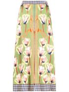 Temperley London Floral Rope Print Midi Skirt - Green