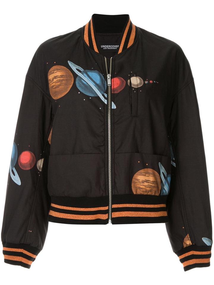 Undercover Planets Bomber Jacket - Black
