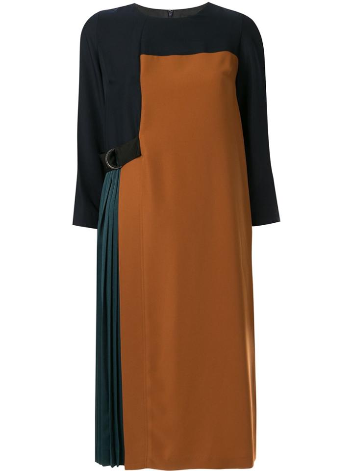 Frei Ea Pleated Shift Dress - Blue