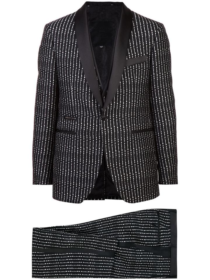 Philipp Plein Three-piece Pinstriped Suit - Black