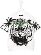 No21 Kids Tiger Print T-shirt, Boy's, Size: 10 Yrs, White