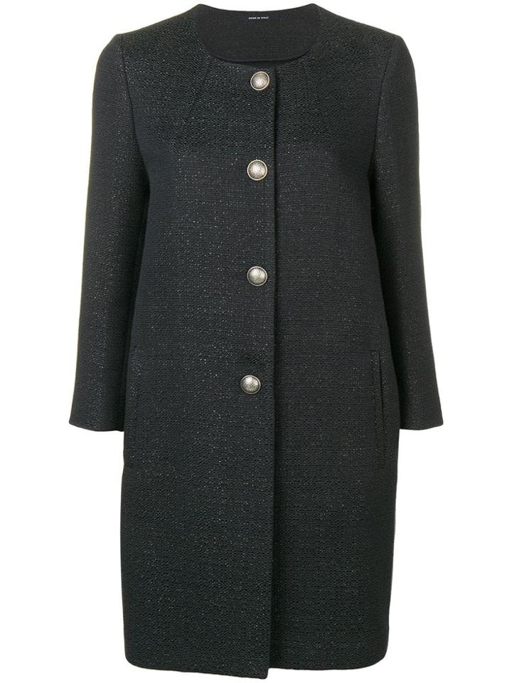 Tagliatore Textured Coat - Black