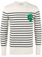 Moncler Striped Long Sleeve Top - Nude & Neutrals