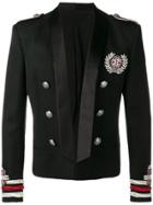 Balmain Semi-embroidered Wool Jacket - Black