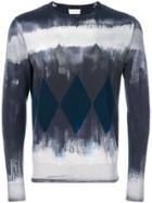 Ballantyne Geometric Graphic Print Sweater - Blue