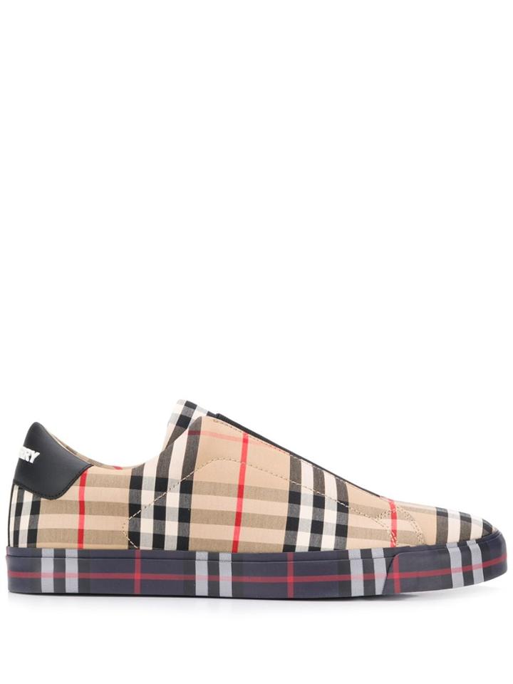 Burberry Vintage Check Slip-on Sneakers - Neutrals