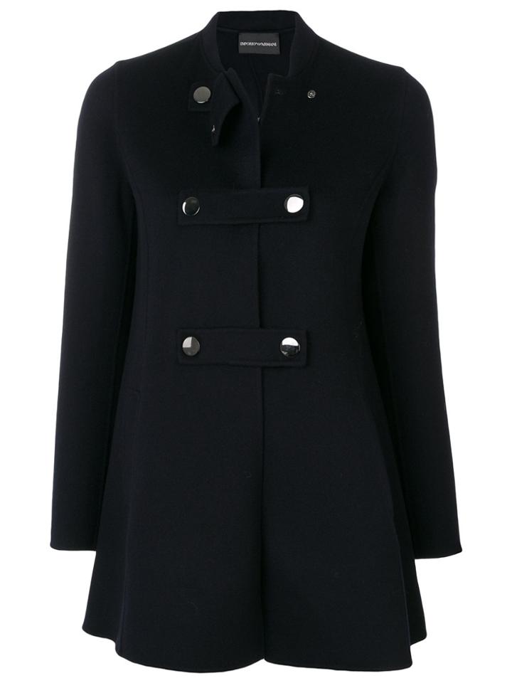 Emporio Armani Button-up Coat - Blue