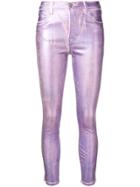 J Brand Alana Coated Jeans - Purple