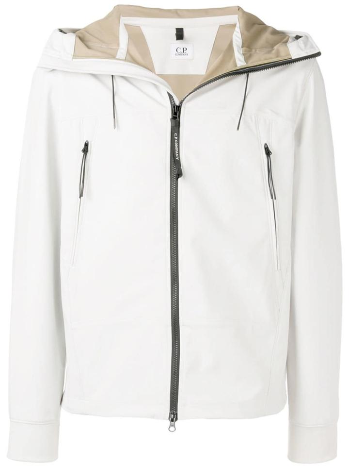Cp Company Mask Hooded Jacket - White