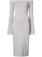 Rebecca Vallance Arellano Off Shoulder Dress - Grey