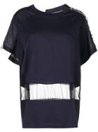 Maison Margiela Oversized Tulle Panel Tee - Blue