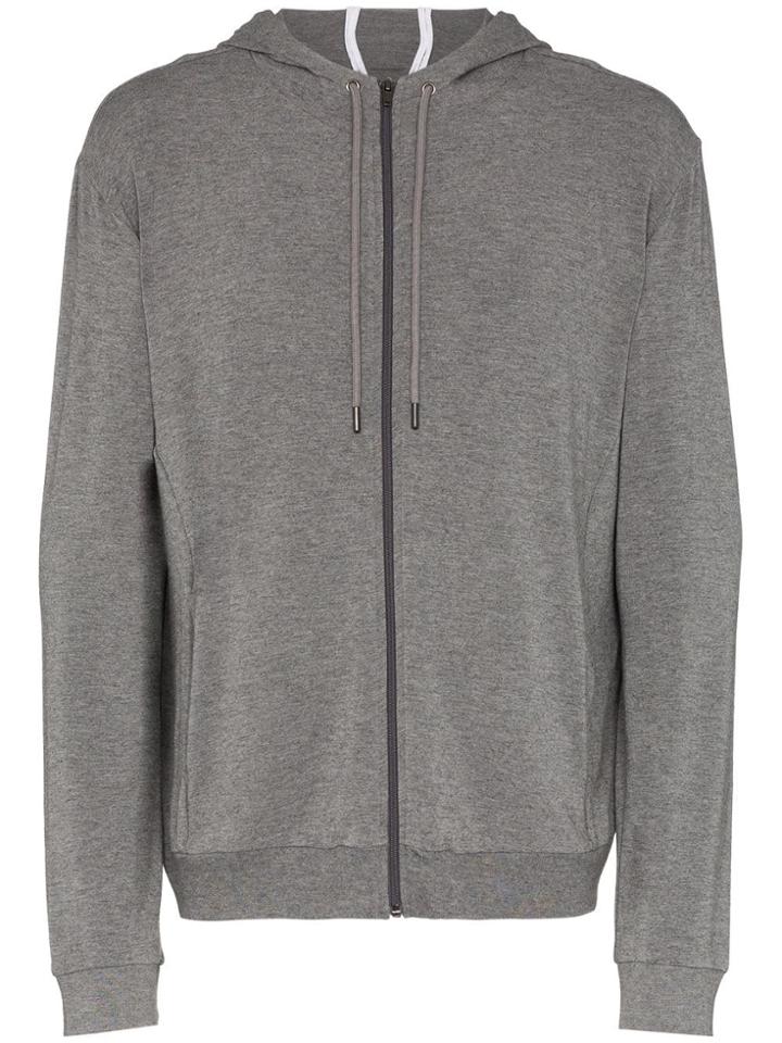 Lot78 Zip-front Hooded Sweatshirt - Grey