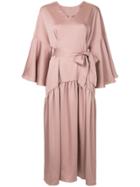 Cityshop Belted Waist Dress - Pink & Purple