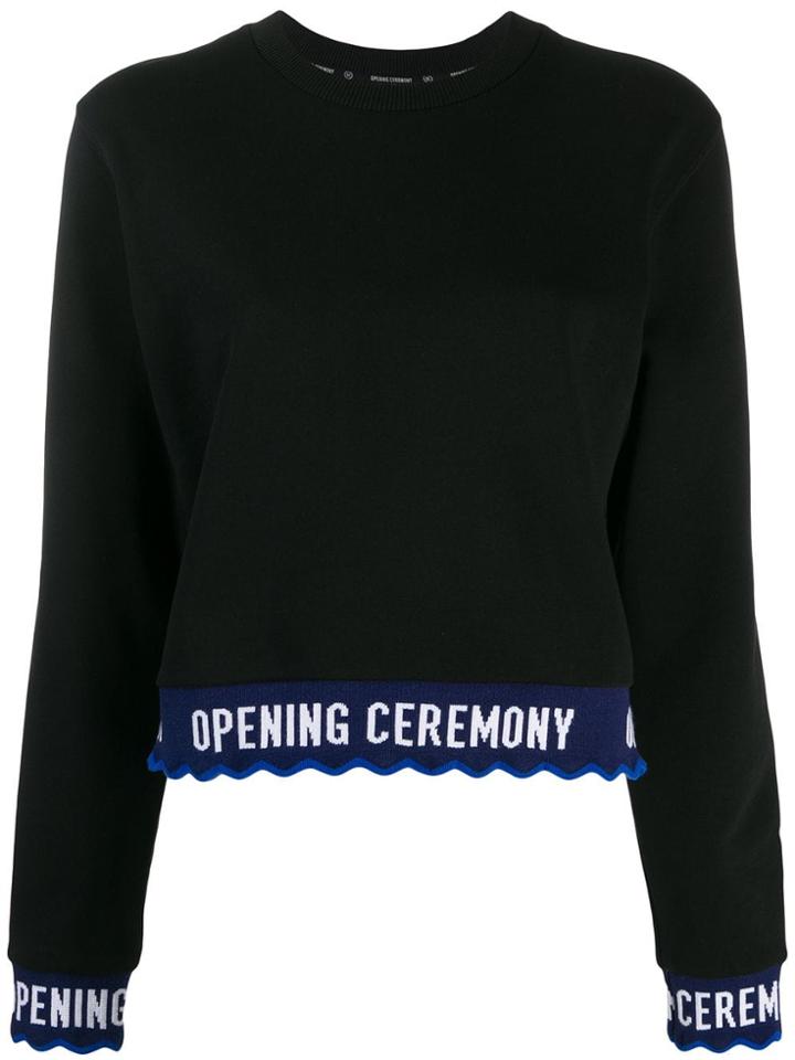 Opening Ceremony Logo Lined Sweater - Black