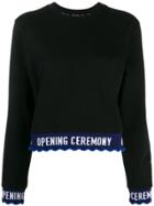 Opening Ceremony Logo Lined Sweater - Black