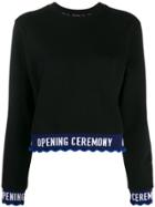 Opening Ceremony Logo Lined Sweater - Black