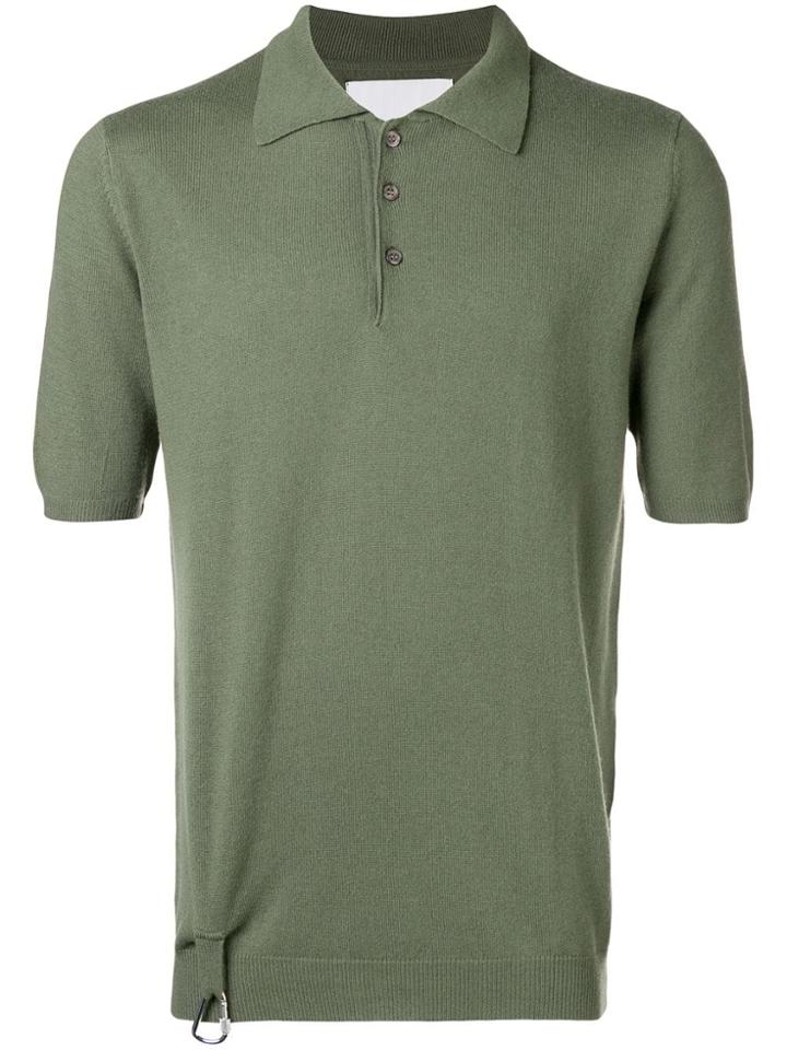 Matthew Miller Knitted Polo Shirt - Green