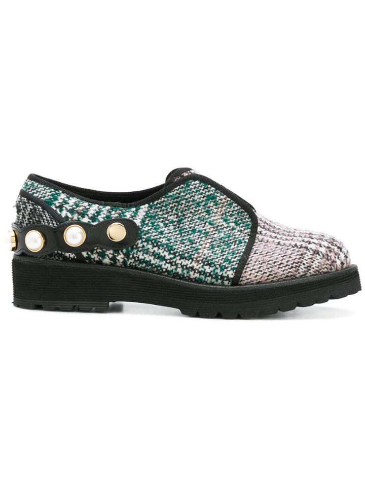 Suecomma Bonnie Tweed Oxford Shoes - Multicolour