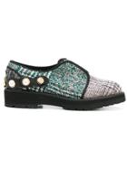 Suecomma Bonnie Tweed Oxford Shoes - Multicolour