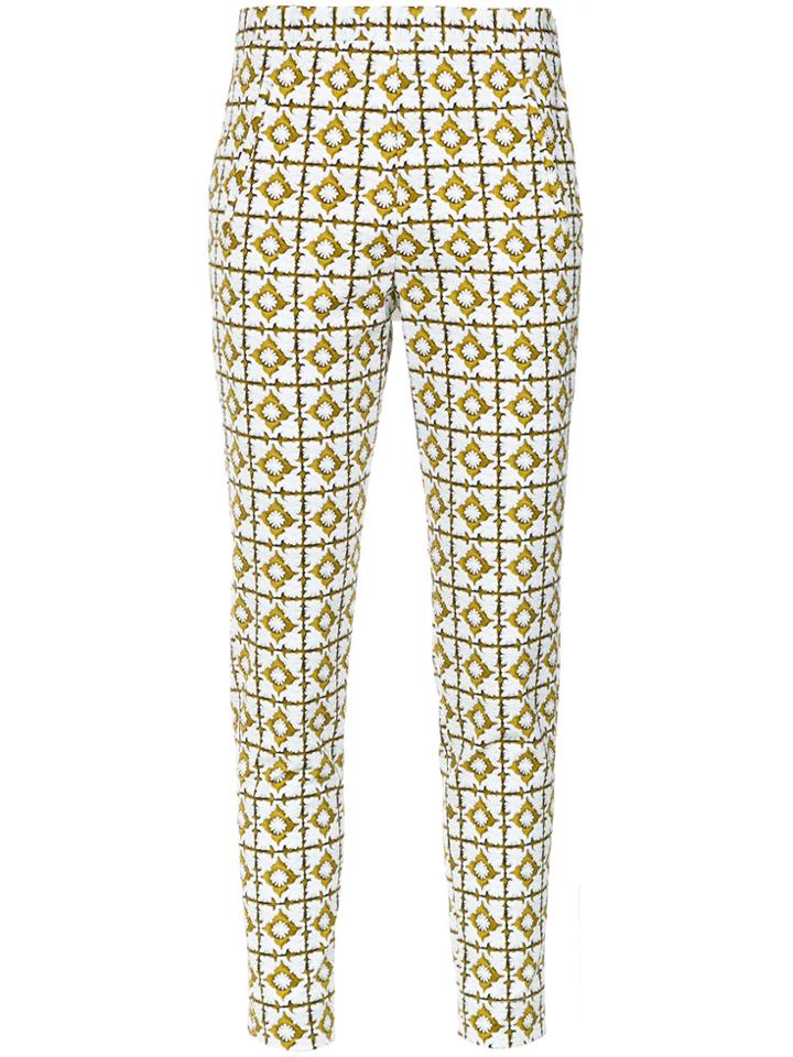 Andrea Marques Tile Print Skinny Trousers - Unavailable