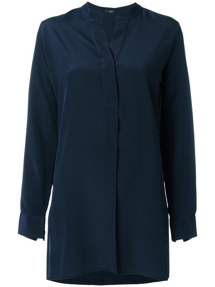 Joseph Mandarin Neck Shirt, Women's, Size: 40, Silk