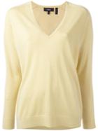 Theory - V-neck Jumper - Women - Merino - M, Women's, Yellow/orange, Merino