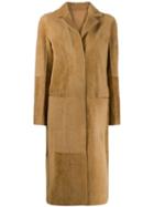 Sprung Frères Single-breasted Long Coat - Neutrals