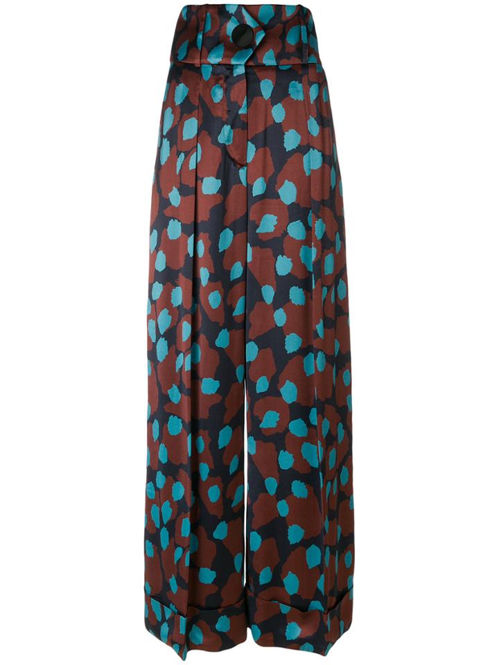 Petar Petrov Patterned Palazzo Trousers - Multicolour