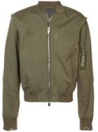 Mjb Distressed Bomber Jacket - Green