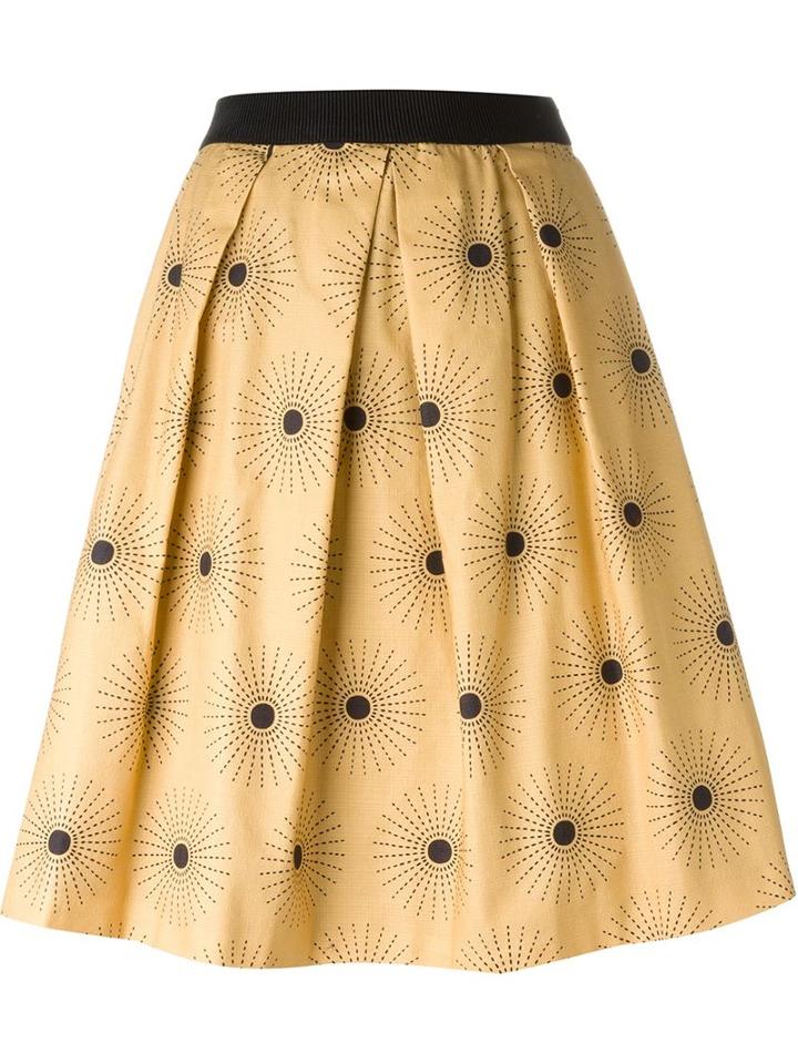 Eggs 'carlito' Sun Print Full Midi Skirt