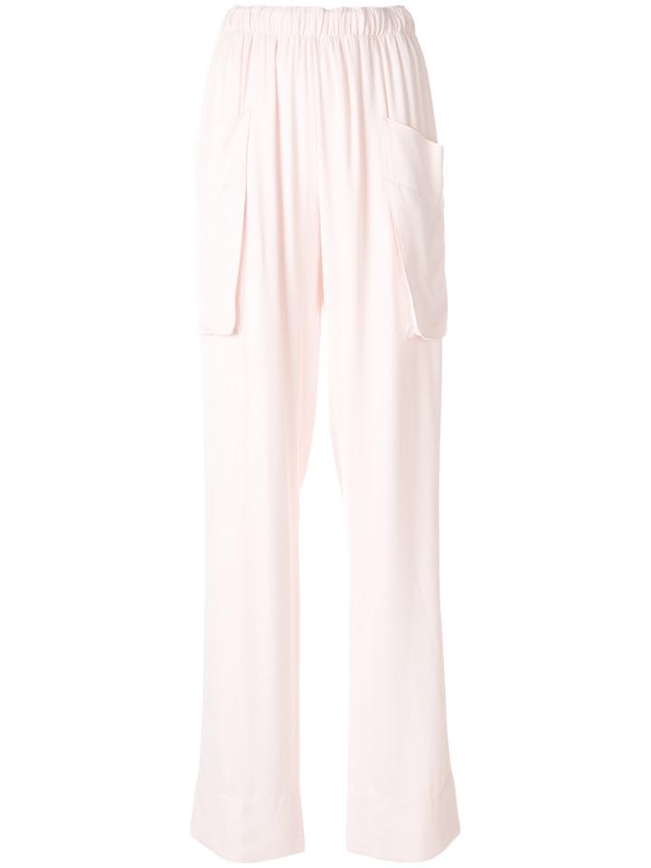 Cédric Charlier Elasticated Waist Trousers - Pink & Purple
