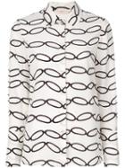 Tory Burch - Printed Shirt - Women - Silk - 8, Nude/neutrals, Silk