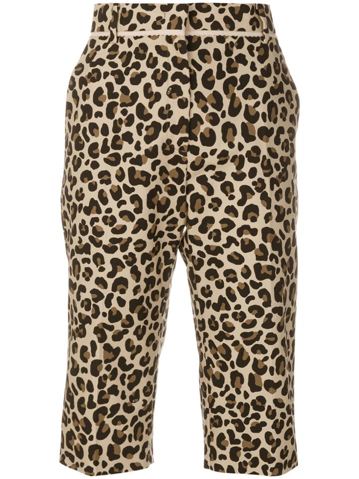 No21 Leopard Print Short Trousers - Brown
